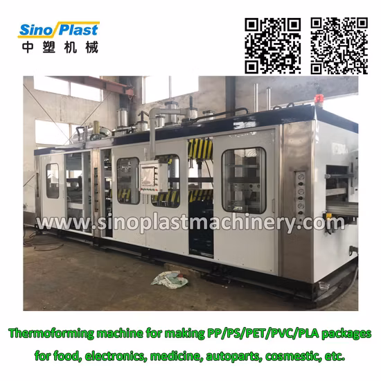 Automatic PP PS Pet PLA HIPS BOPS Plastic Tray Making Machine
