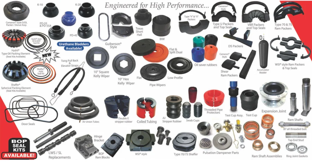 API Standard Custom 18-3/4&quot; Bop Packing Elements with 2000psi-15000psi Working Pressure